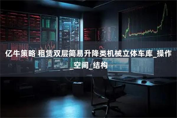 亿牛策略 租赁双层简易升降类机械立体车库_操作_空间_结构